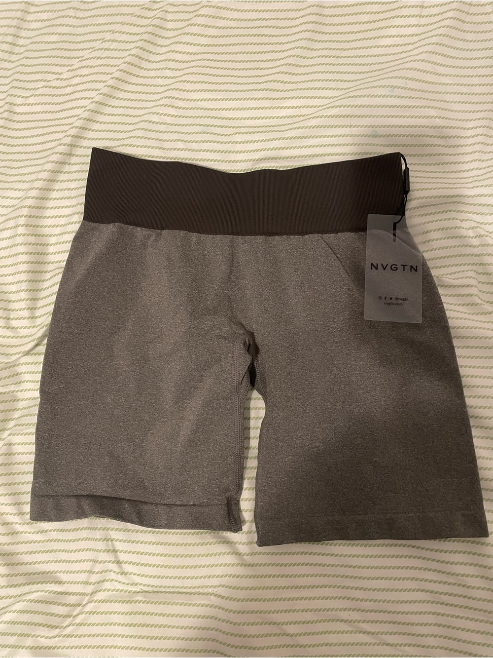 NWT NVGTN Women's Gray Biker Shorts Sz S